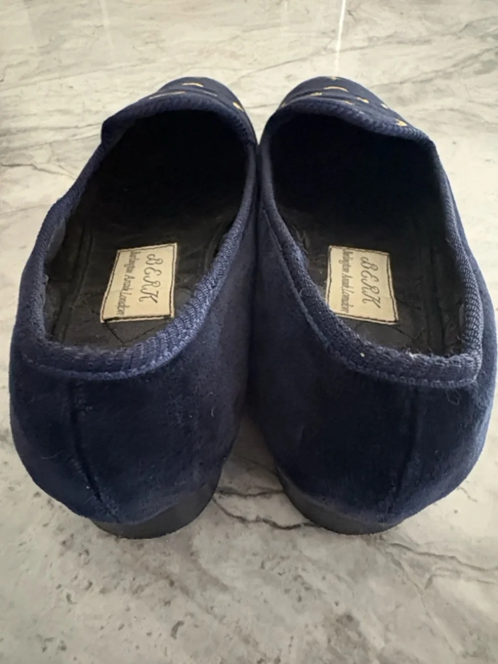 Berk Burlington Arcade London Velvet Merlin TheMagician Loafer Navy Men 5.5 (W7)